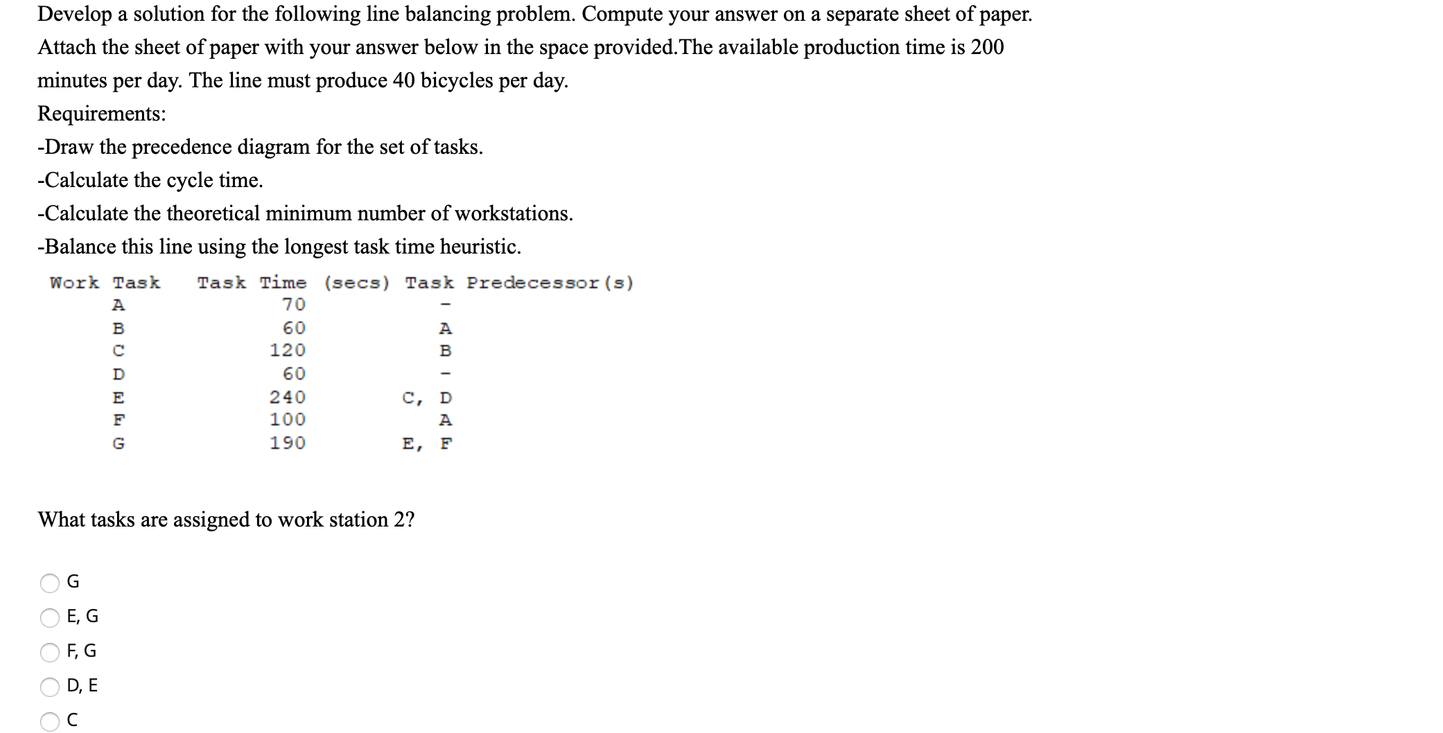 Develop a solution for the following line