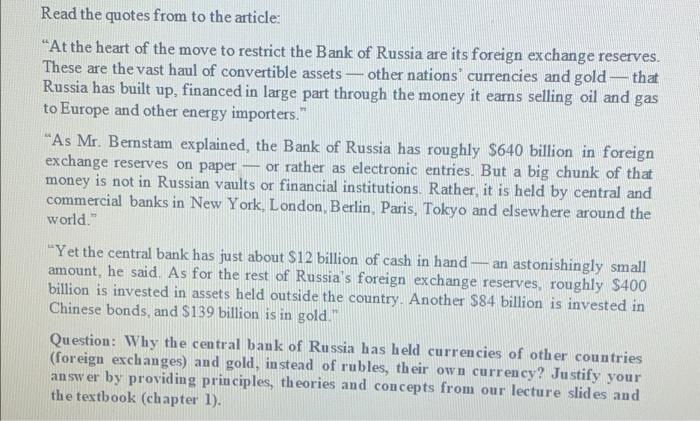 - Read the quotes from to the article: "At the