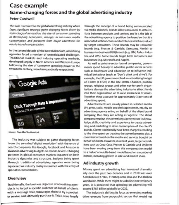 Case example Game-changing forces and the global