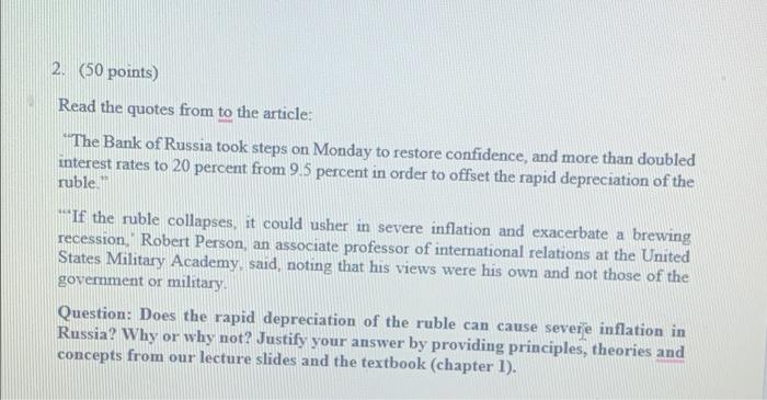 - Read the quotes from to the article: "At the