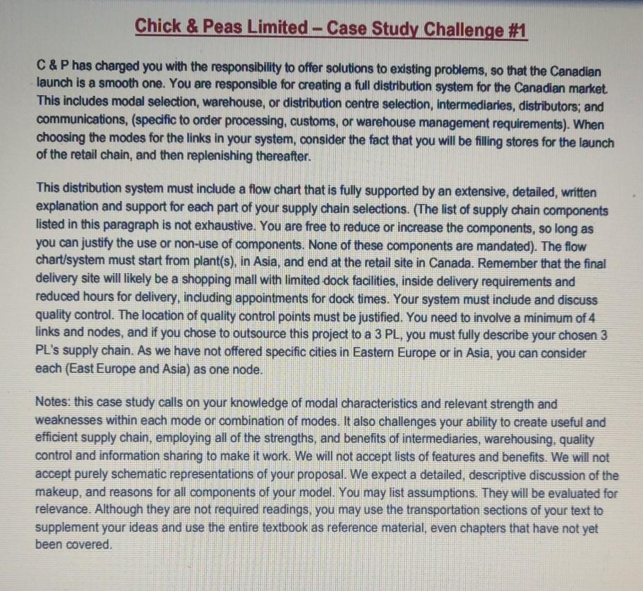 Chick & Peas Limited - Case Study Challenge #1 C