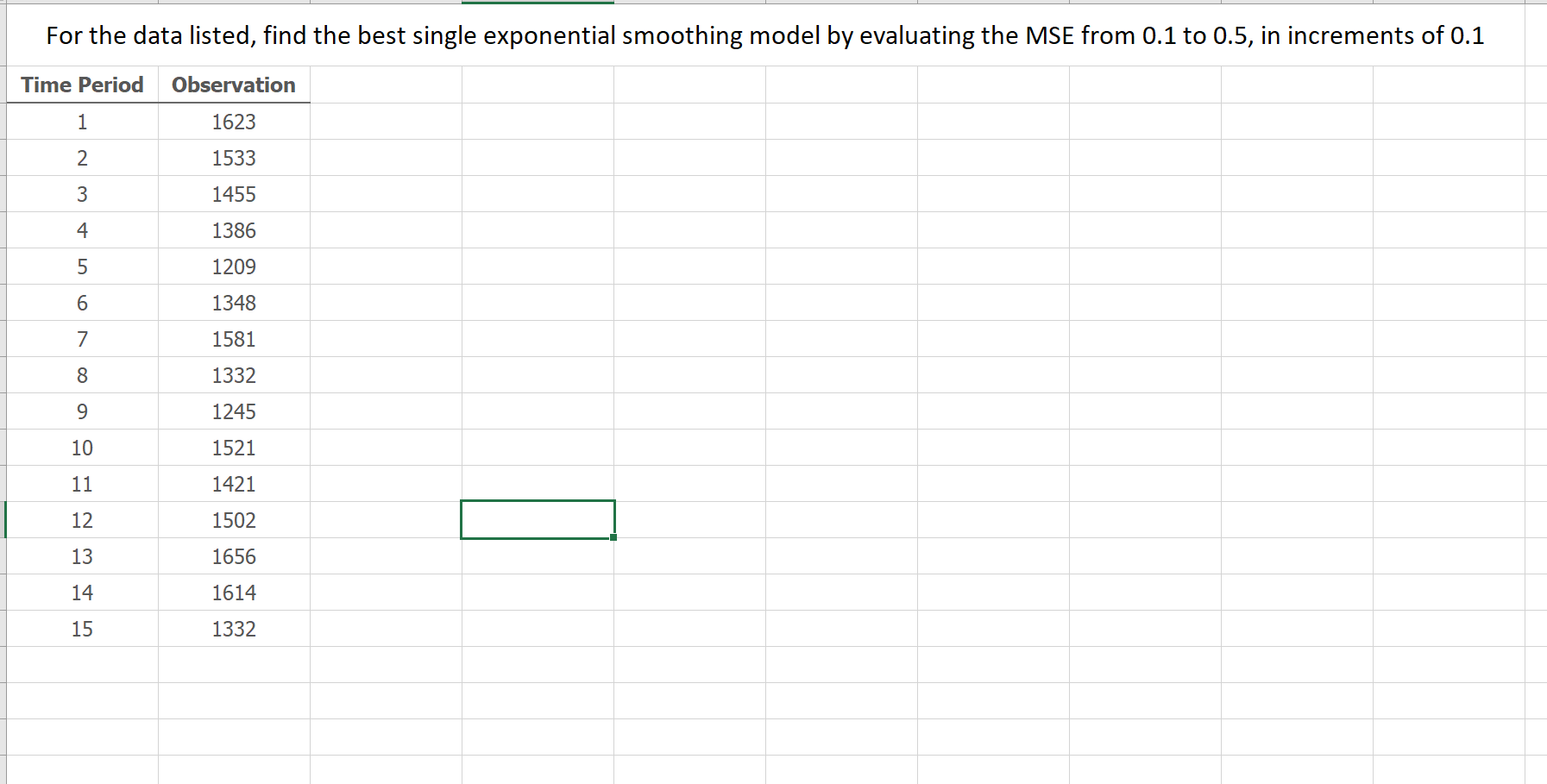 7. Please solve using excel and show formulas. I
