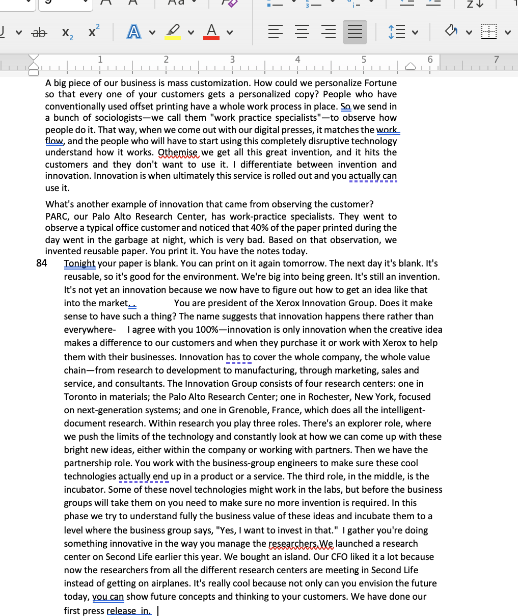 What is the key to innovation (versus invention)