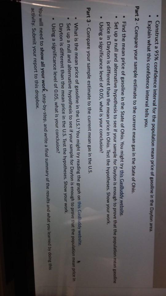 Part 1 - Estimate the mean price of regular