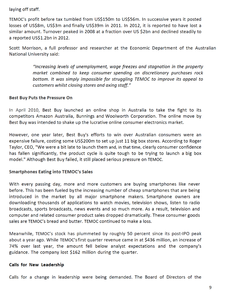 QUESTION - Problem statement short statement