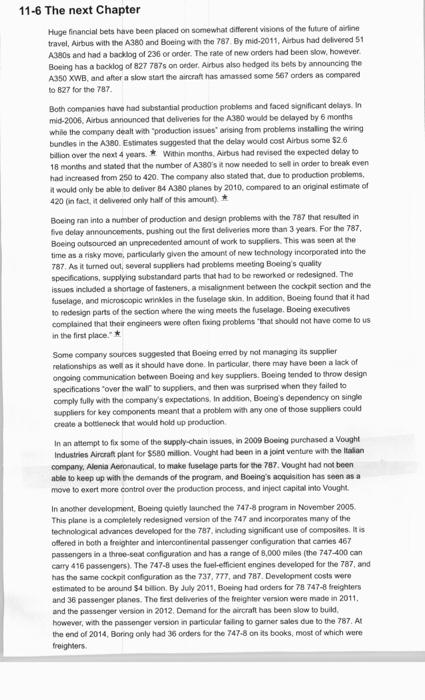 6. What do you believe should be Boeings strategy