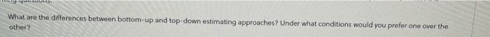 What are the differences between bottom-up and