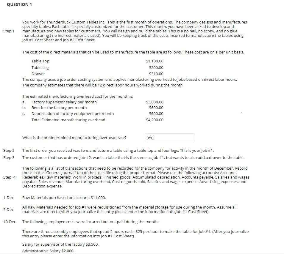 THIS ALL ONE QUESTION SEVERAL PARTS QUESTION 1