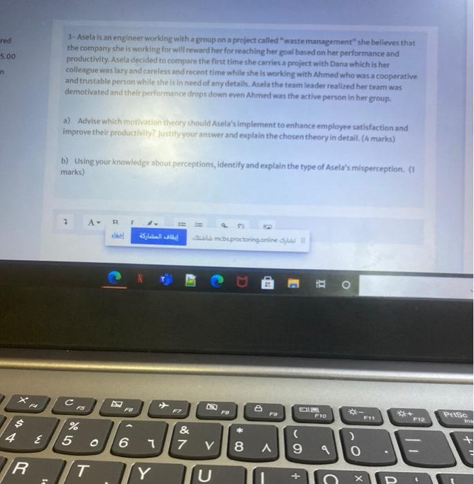 red 5.00 3- Asela is an engineer working with a