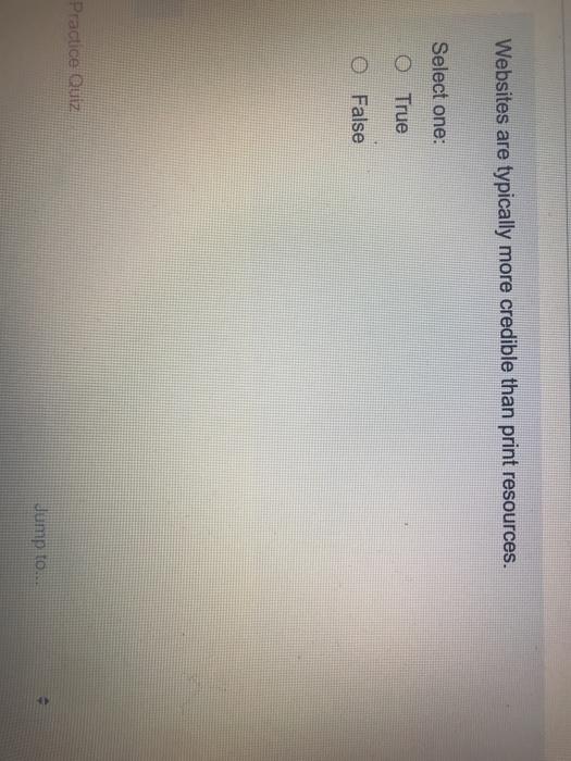 Websites are typically more credible than print