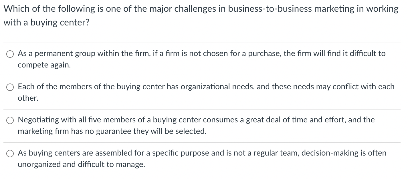 Which of the following is one of the major