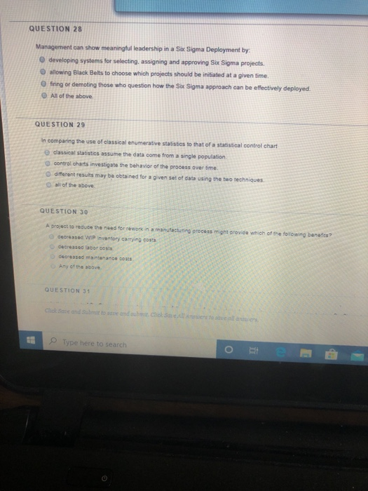 QUESTION 28 Management can show meaningful