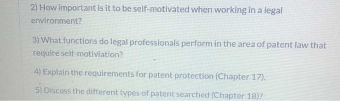 this is for my intellectual property class 2) How