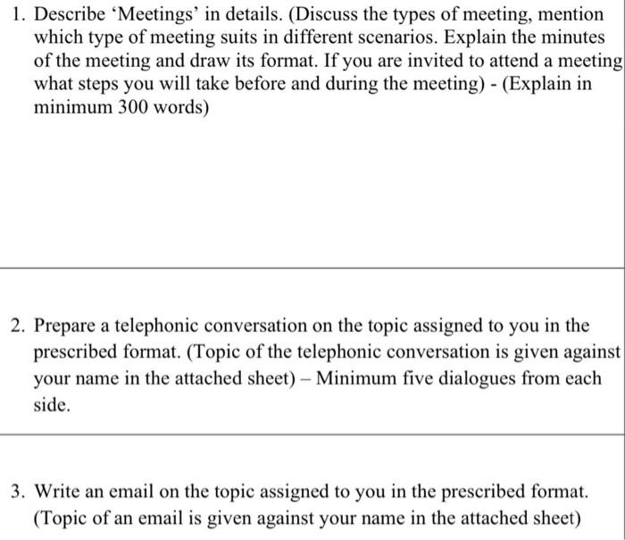 answer question 2 and 3, question 1 is already