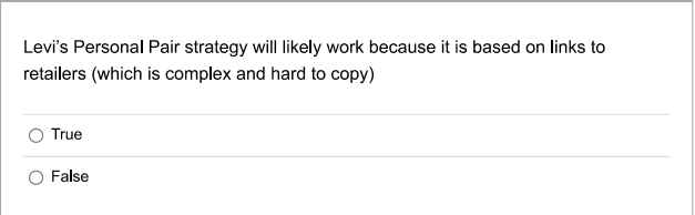 Levi's Personal Pair strategy will likely work