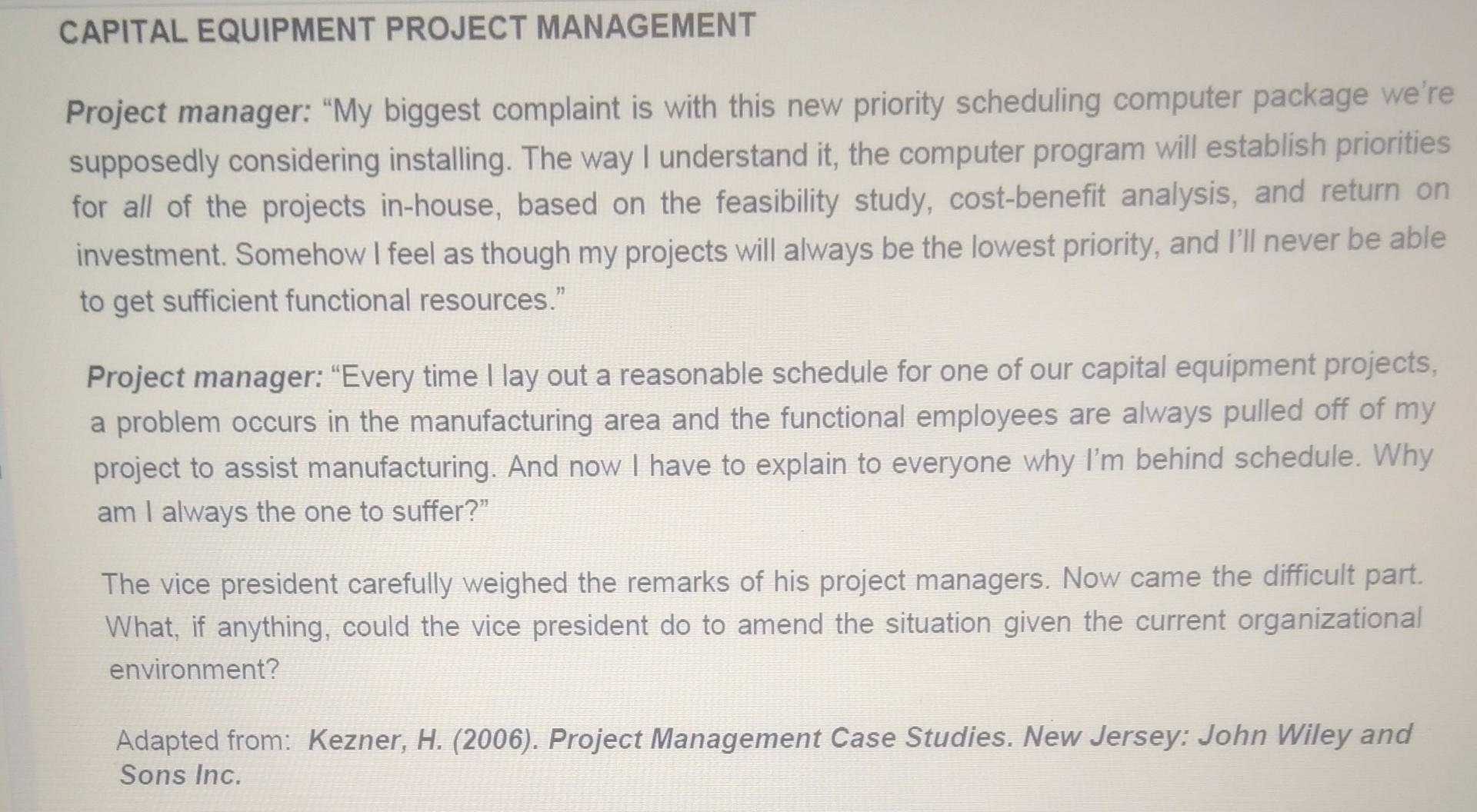 Read the following Case Study and answer the