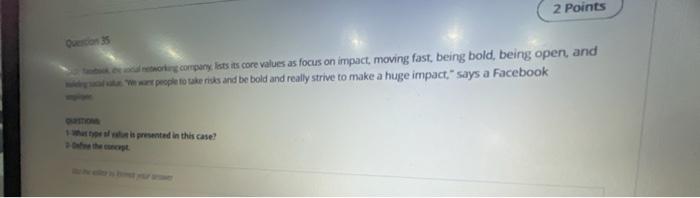 2 Points D35 company lasts tes core values as