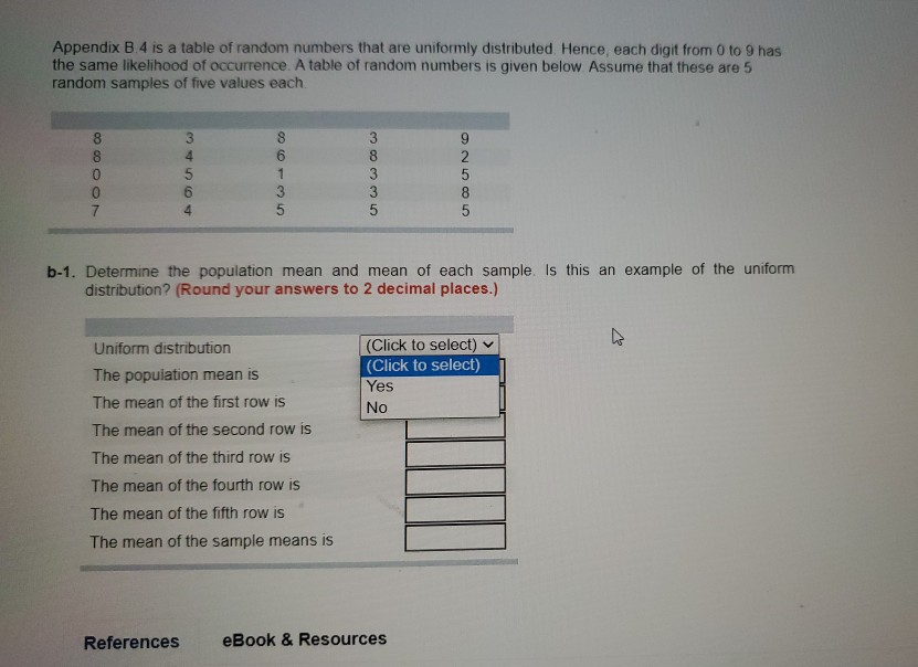 value 10.00 points Appendix B 4 is a table of