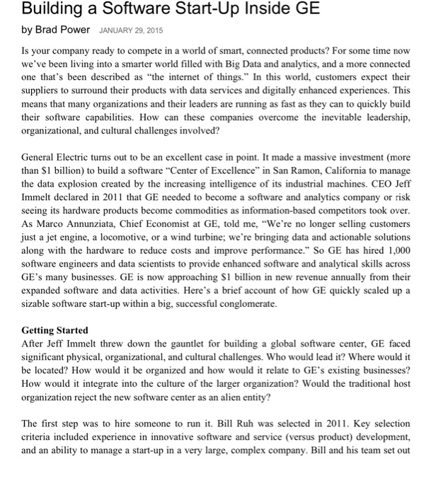 Based on the article, how would you evaluate GE's