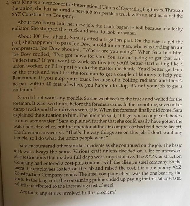 4. Sara King is a member of the International