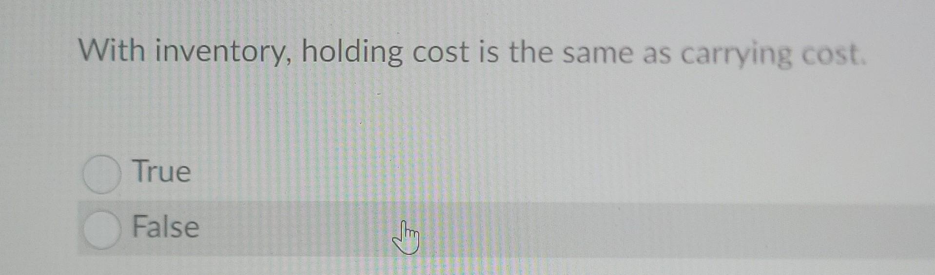 Need help with this true and false question