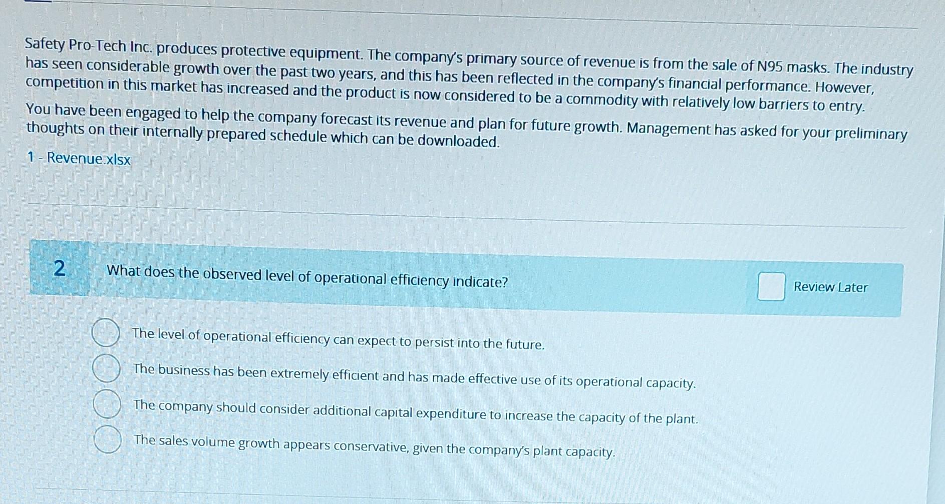 Revenue Schedule REVENUE Safety Pro-Tech Inc.