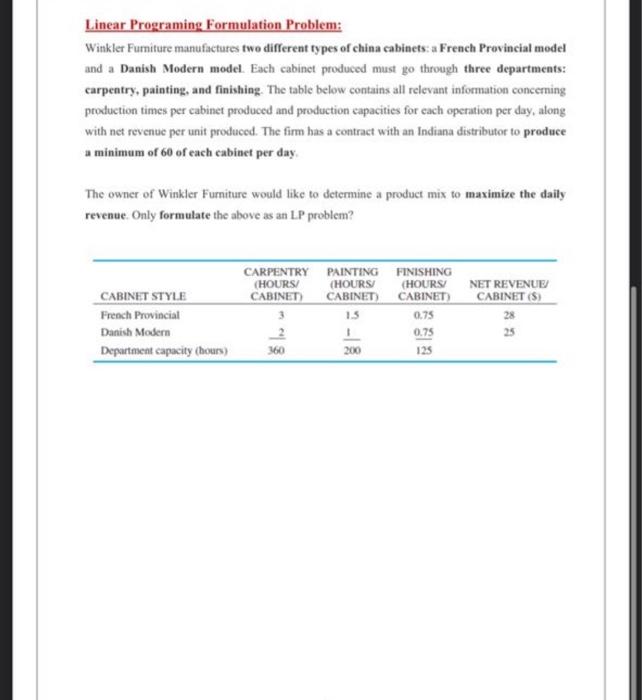 help solve it please :) Linear Programing