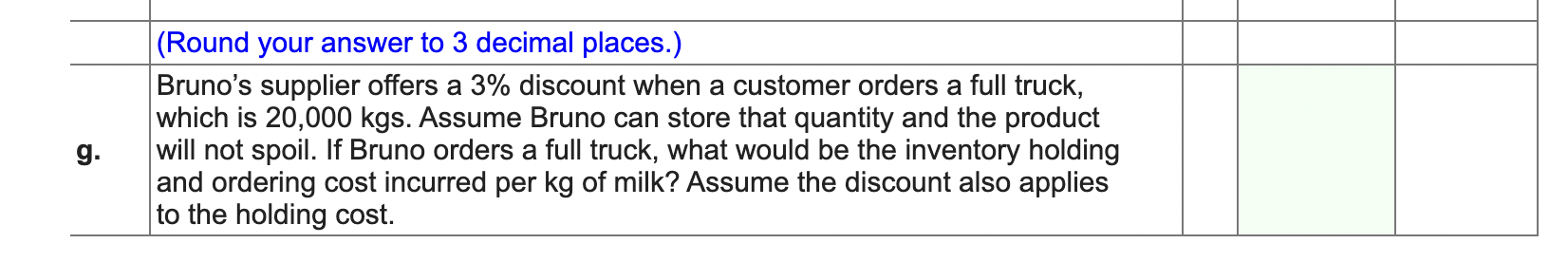 Please answer from C to G, thank you Bruno