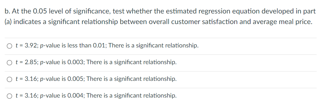 Please show work without using Excel Restaurant