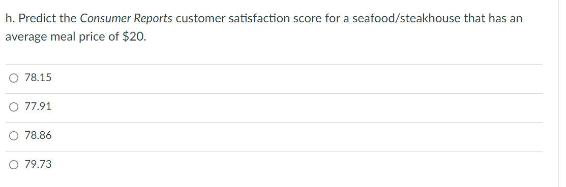 Please show work without using Excel Restaurant