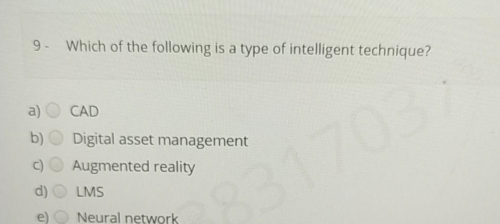 9. Which of the following is a type of