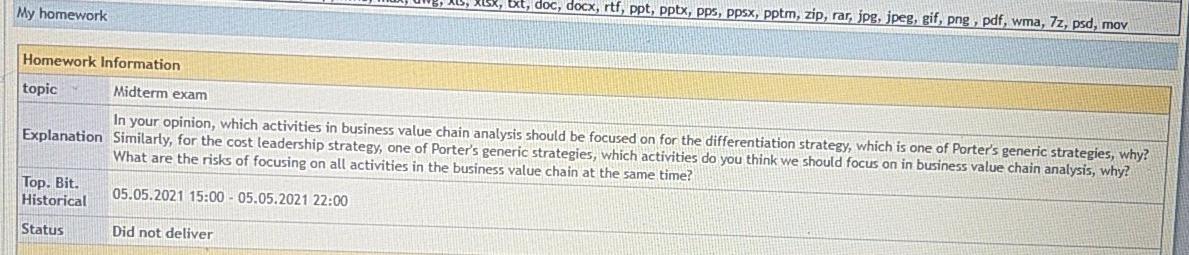 strateguc management My homework bat, doc, docx,