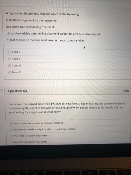 All part of one question: A regression
