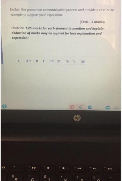 Explain the promotion communication process and