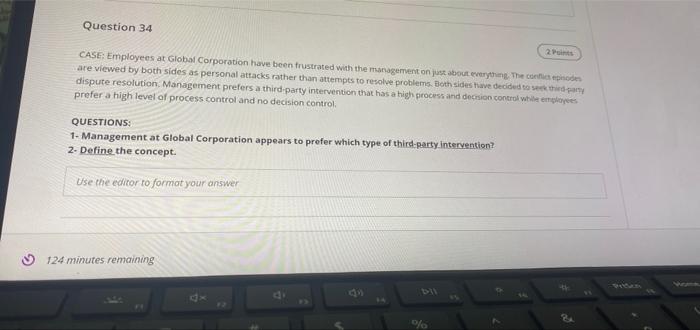 Question 34 2 CASE: Employees at Global