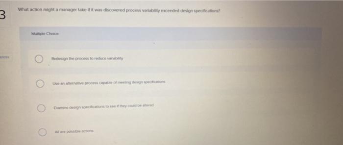 What action might a manager take if it was