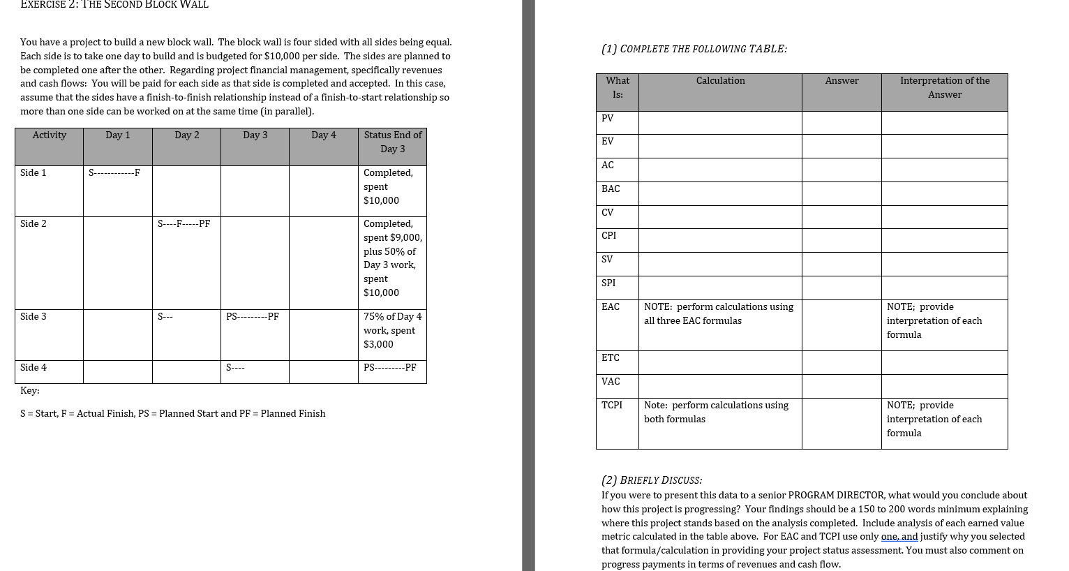 EXERCISE 2: THE SECOND BLOCK WALL (1) COMPLETE