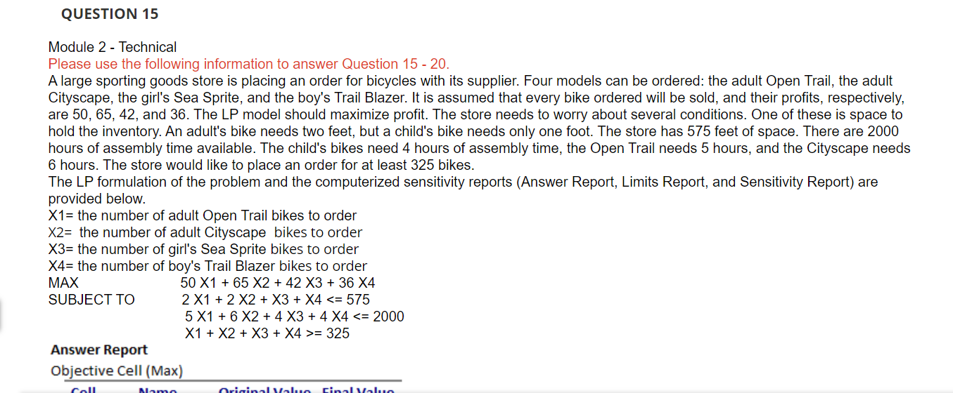 Module 2 - Technical Please use the following