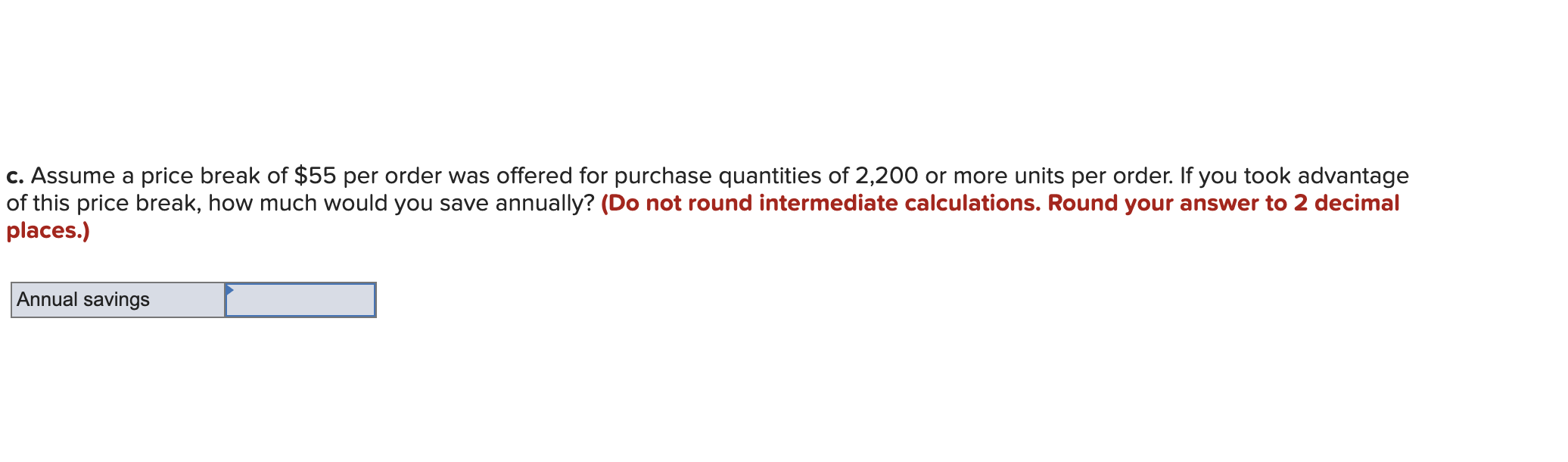 Given the following information, formulate an