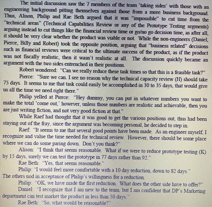 DESIGN PROTOTYPES INC. PROJECT MANAGEMENT (B):