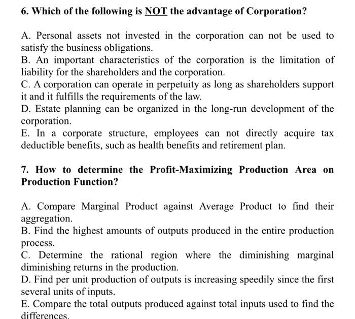 6. Which of the following is NOT the advantage of