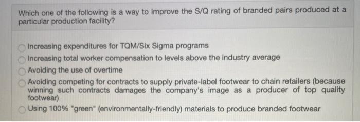 Which one of the following is a way to improve