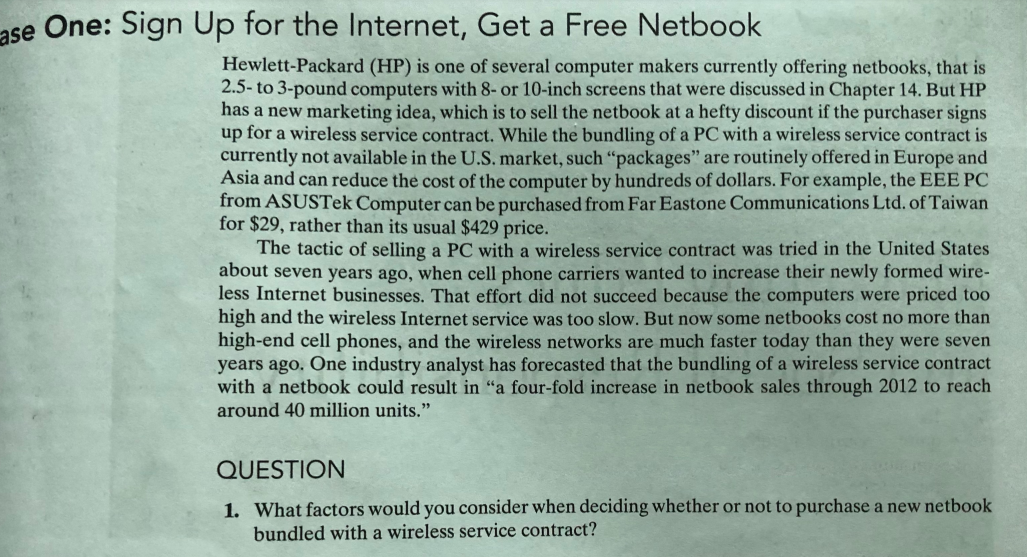 ase One: Sign Up for the Internet, Get a Free