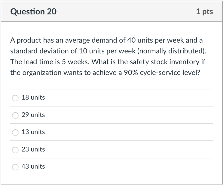 ILL UPVOTE 100%!!!! Question 18 1 pts A