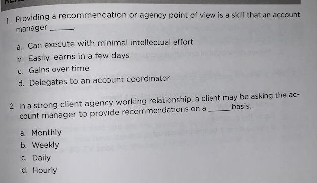 1. Providing a recommendation or agency point of