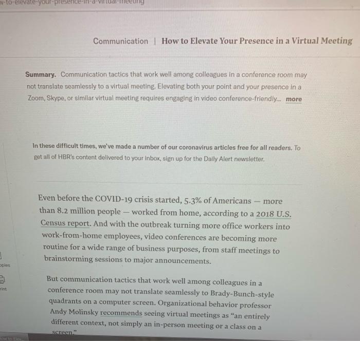 After reading the article below, please provide