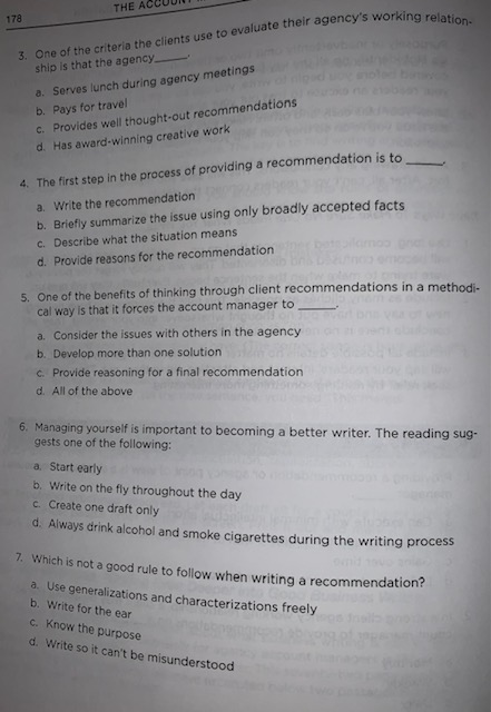 1. Providing a recommendation or agency point of