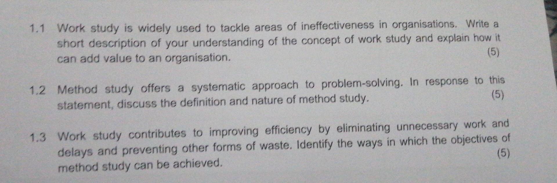Please help me with this 3 questions 1.1 Work