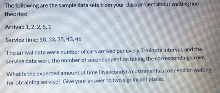 The following are the sample data sets from your
