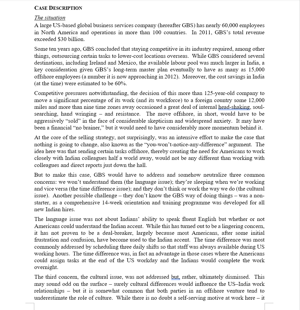 This case is about Intercultural Management.